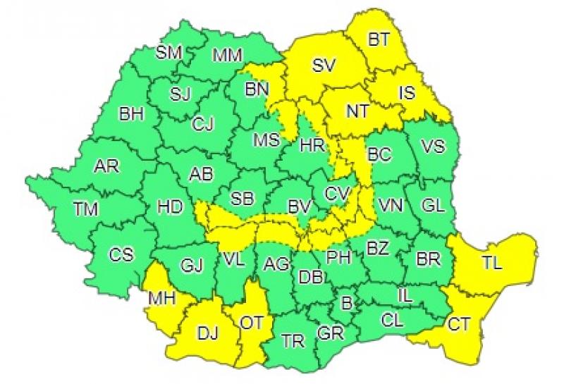Cod galben de vreme rea în mai multe județe până la ora 18:00. Ploile și vântul au dat peste cap cursele aeriene, iar porturile au fost închise Cod galben de vreme rea în mai multe județe până la ora 18:00. Ploile și vântul au dat peste cap cursele aeriene, iar porturile au fost închise