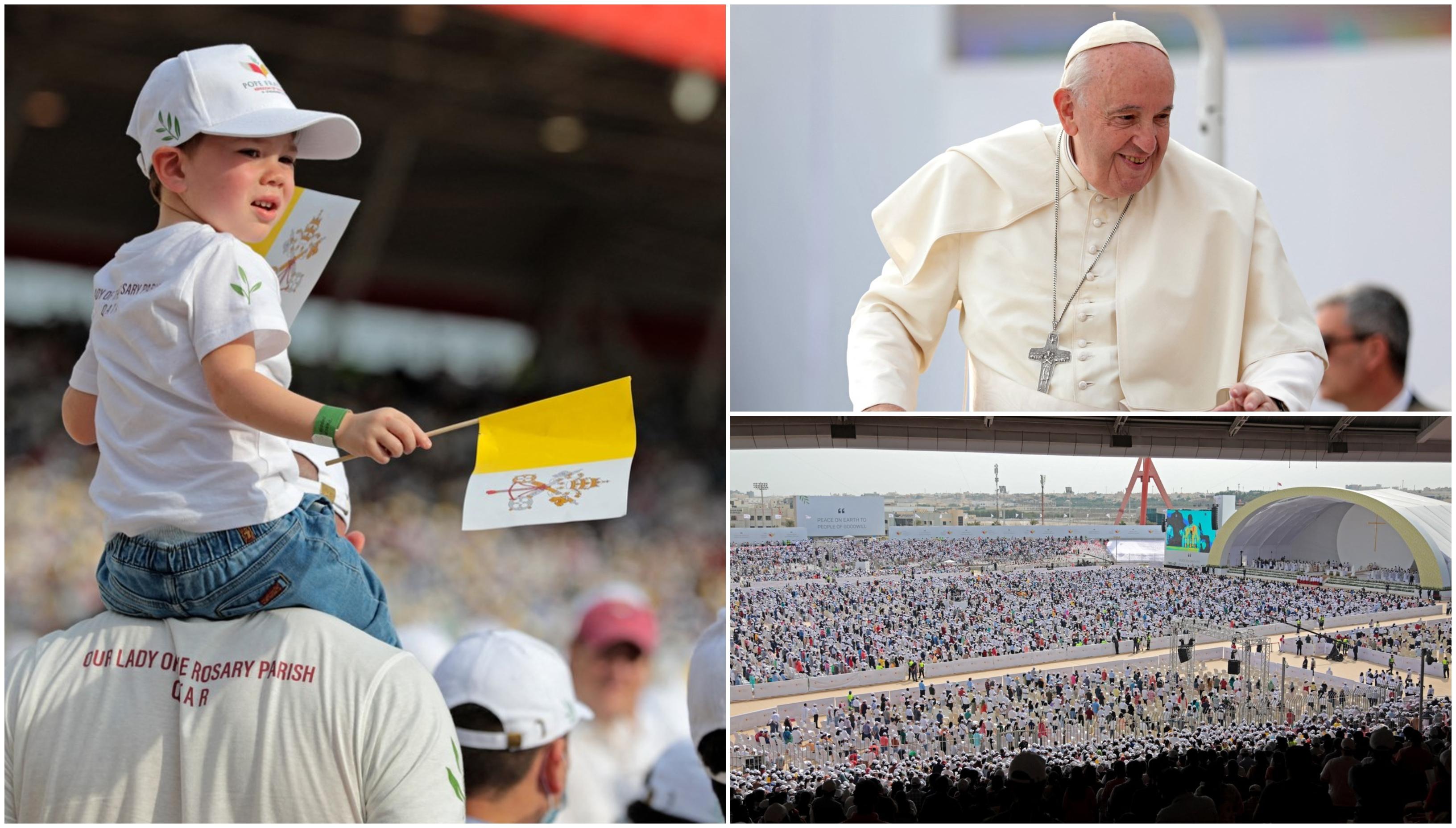 30.000 de oameni au participat la slujba oficiată de Papa Francisc în Bahrain