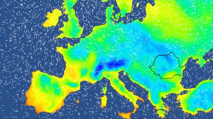 Harta temperaturilor în Europa