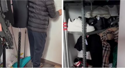 Poliţia a intrat în forţă în Târgul Vitan. Un comerciant şi-a ascuns marfa într-un perete fals: gestul bărbatului când mascaţii au vrut să-l spargă