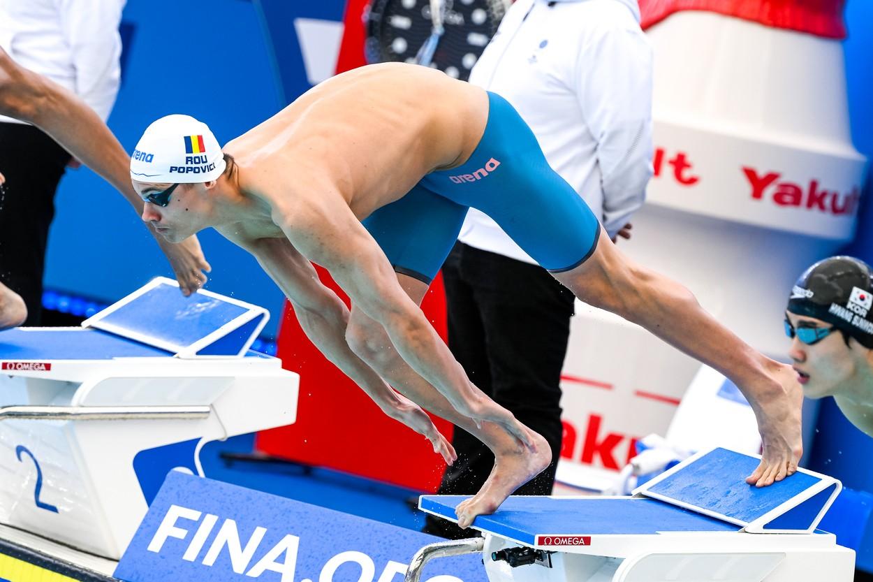 David Popovici, la Campionatul Mondial de Nataţie de la Melbourne