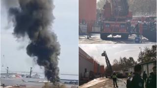 Explozie în portul turcesc Samsun. Un petrolier a luat foc