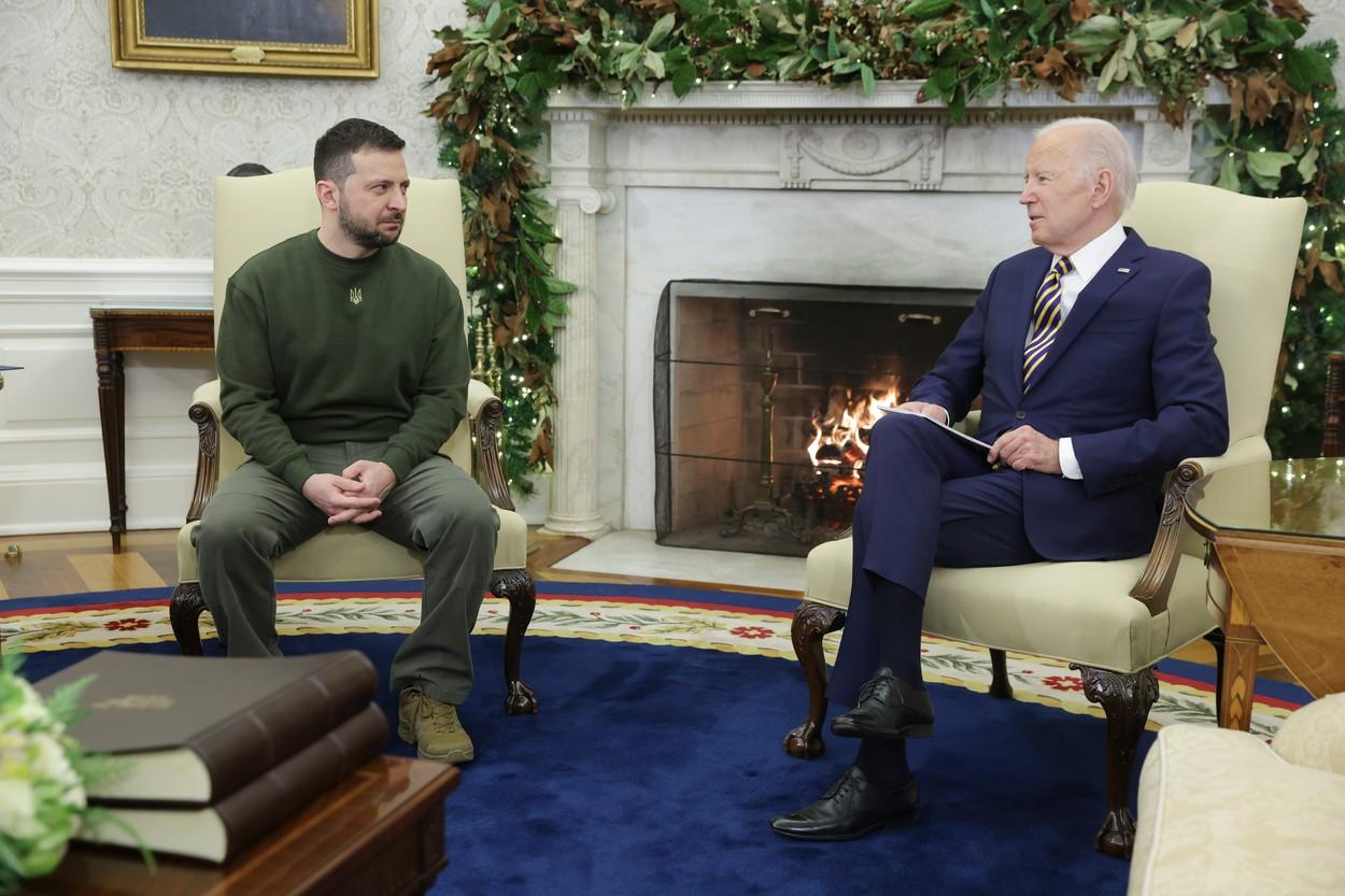 Volodimir Zelenski s-a întâlnit cu Joe Biden la Casa Albă