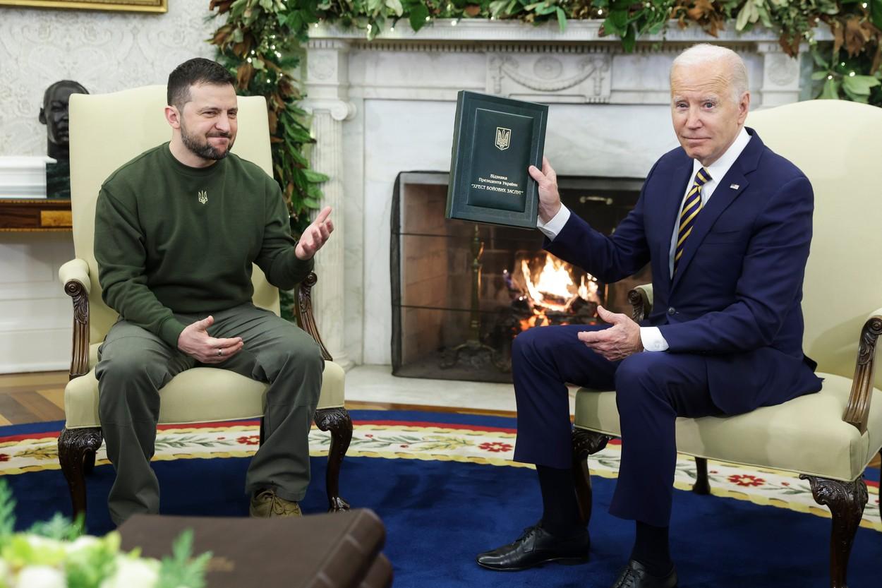 Volodimir Zelenski s-a întâlnit cu Joe Biden la Casa Albă