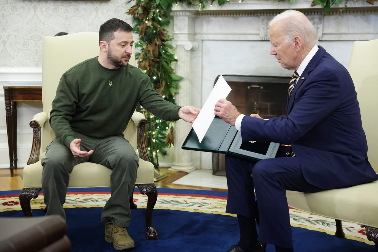 Volodimir Zelenski s-a întâlnit cu Joe Biden la Casa Albă