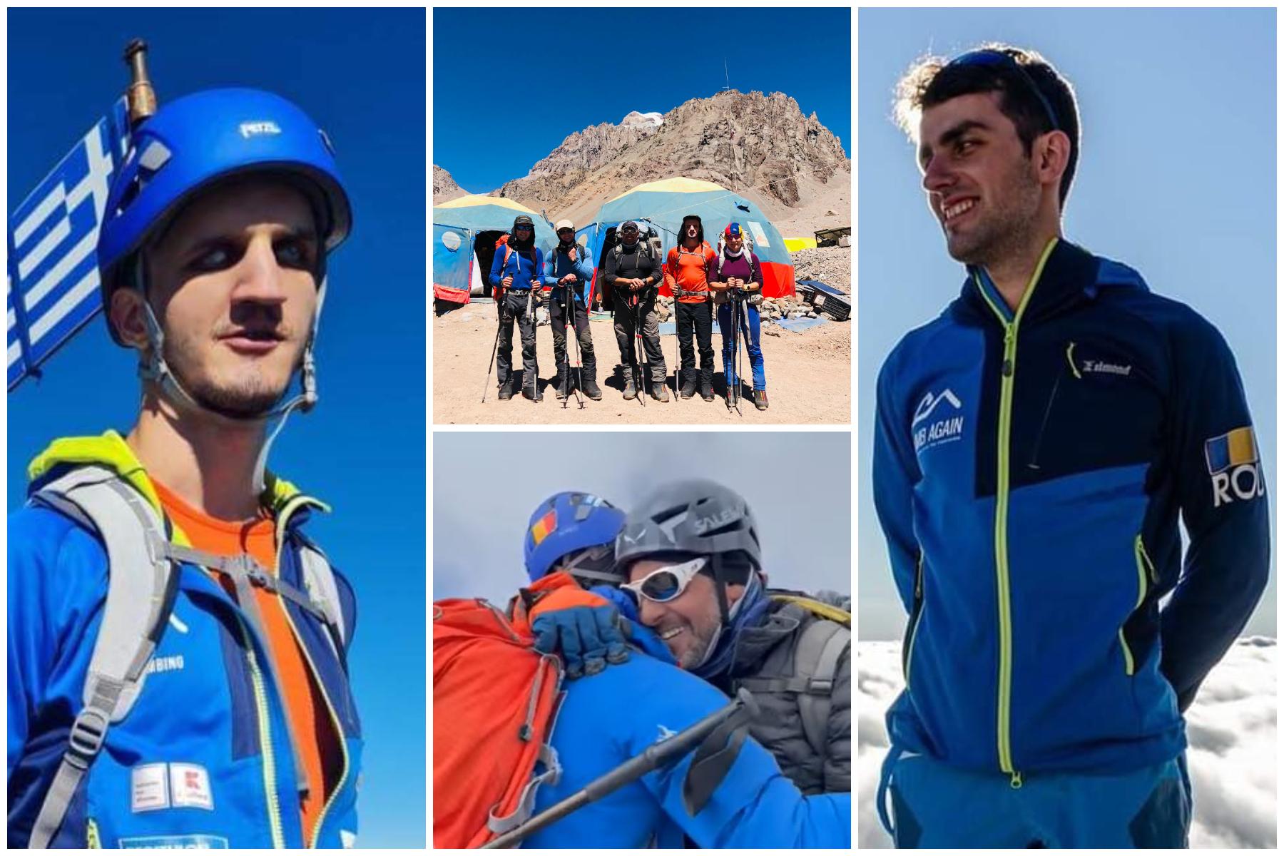 Cei doi alpinişti au escaladat vârful Aconcagua