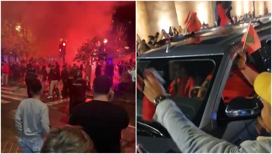 Suporterii marocani au "paralizat" marile oraşe europene, de fericire că echipa naţională s-a calificat în premieră în sferturile Cupei Mondiale Suporterii marocani au "paralizat" marile oraşe europene, de fericire că echipa naţională s-a calificat în premieră în sferturile Cupei Mondiale