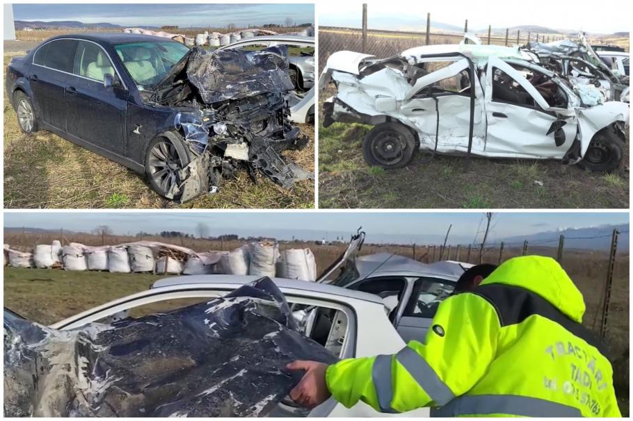Familie de spanioli spulberată, după o depășire neregulamentară Familie de spanioli spulberată, după o depășire neregulamentară