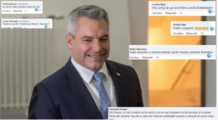 Românii au luat cu asalt pagina de Facebook a Ambasadei Austriei: "Să vă fie rușine!" sau "Marionetele lui Putin", printre cele peste 1.300 de comentarii