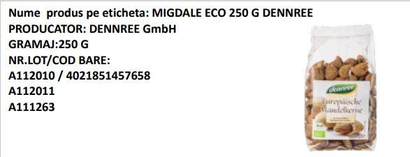 Migdale cu acid cianhidric sau cianură, retrase de la vânzare în România