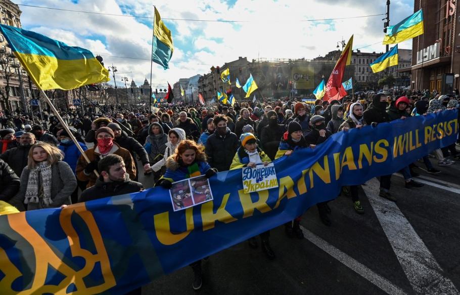 manifestație în Ucraina manifestație anti-război în Ucraina