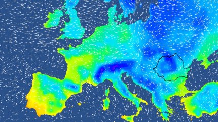 Harta temperaturilor în Europa