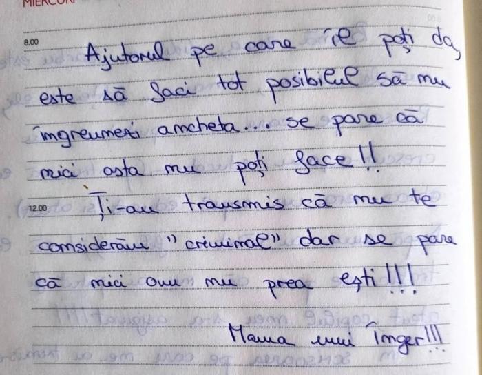 Mama Raisei a scris o scrisoare pentru polițistul care i-a ucis fiica