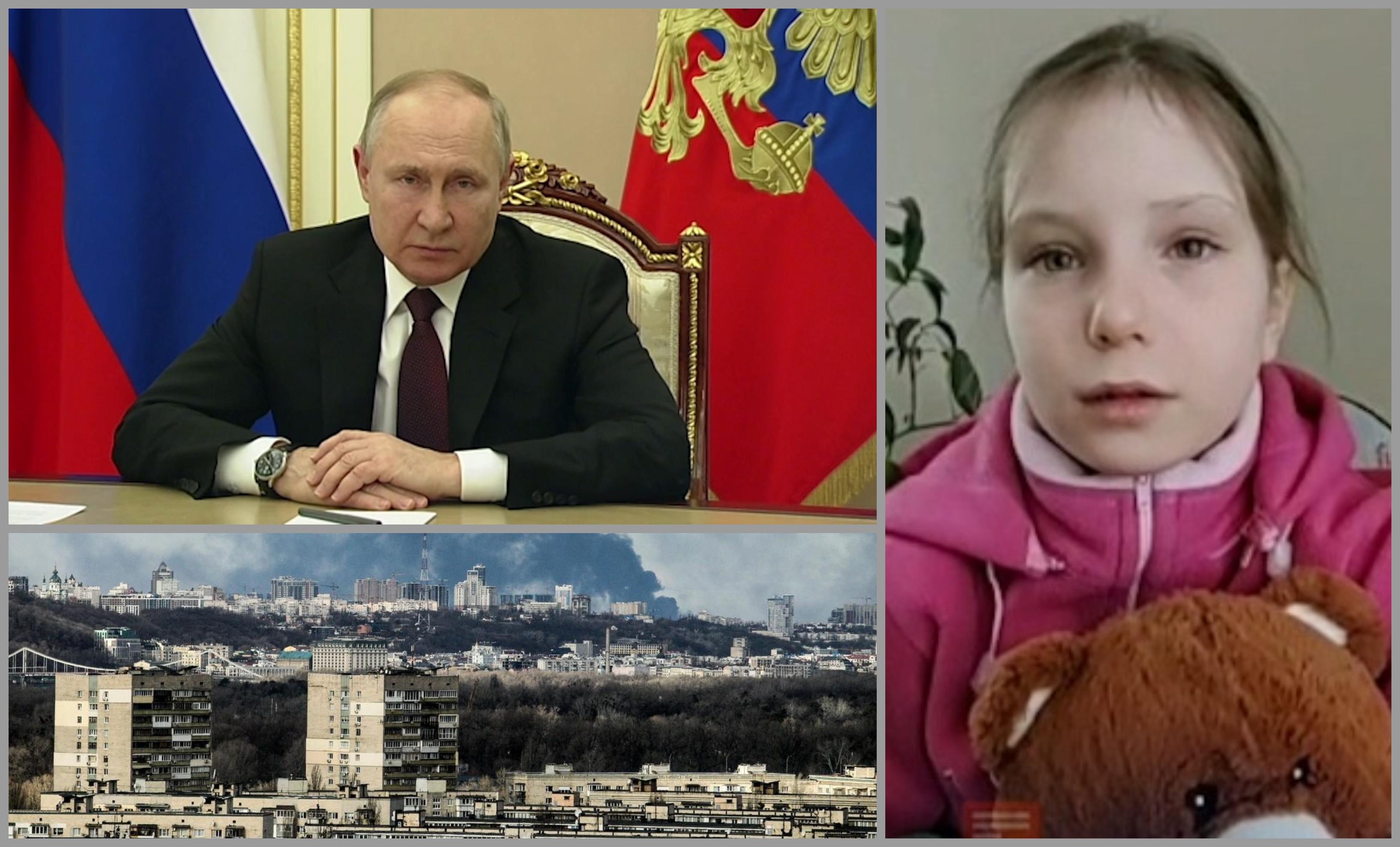 O fetiţă de 6 ani din Ucraina îi cere lui Vladimir Putin să lase Ucraina în pace