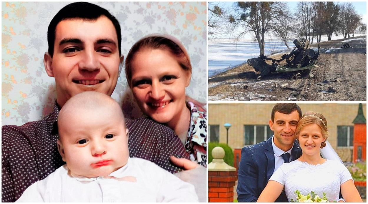 "Această familie frumoasă nu mai există". Mihail, soția și fiul lor au murit după ce un tanc rusesc le-a bombardat maşina
