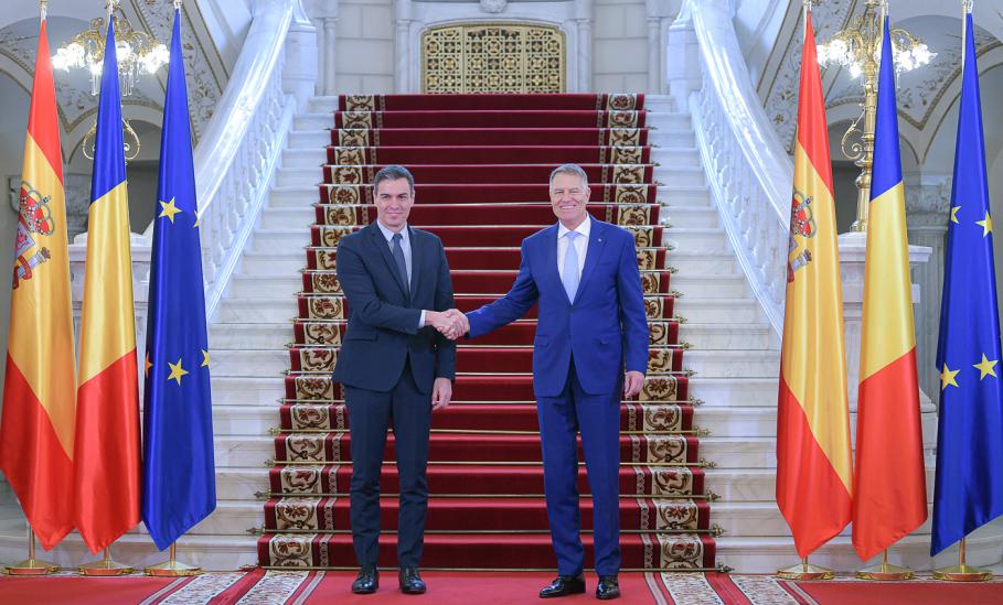 Klaus Iohannis, președintele României, și Pedro Sanchez, premierul Spaniei Klaus Iohannis, președintele României, și Pedro Sanchez, premierul Spaniei