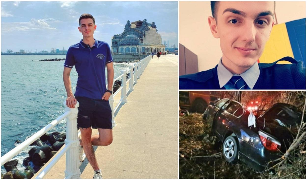 Dragoș, un tânăr polițist din Harghita, a murit nevinovat, într-un BMW izbit de un copac