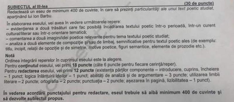 Subiecte simulare BAC 2022 - limba română Subiecte simulare BAC 2022 - limba română