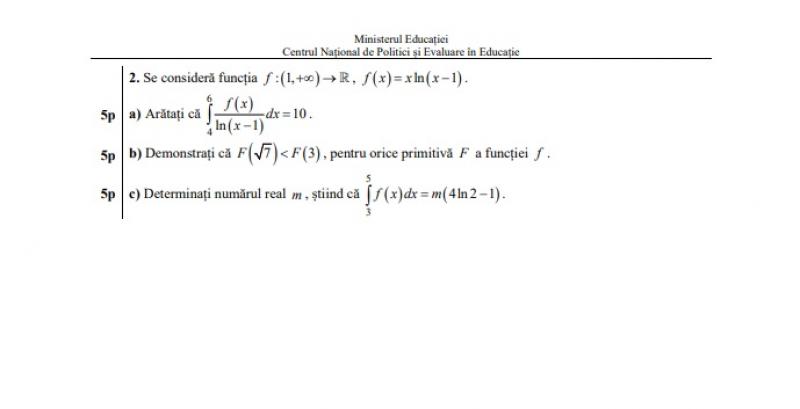 Simulare Bac 2022. Proba obligatorie a profilului. Subiecte la matematică