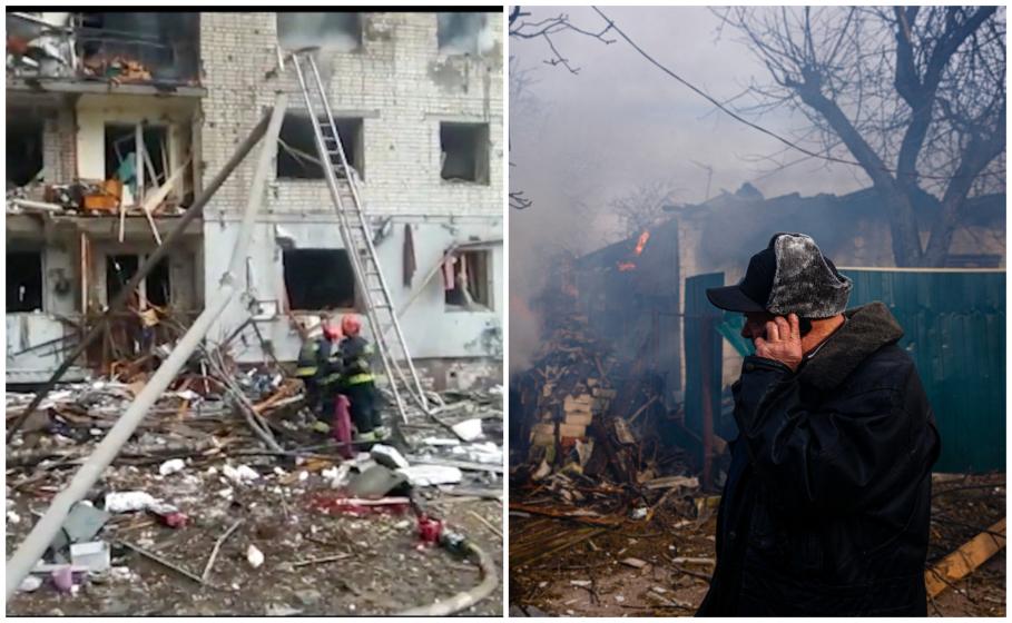 Oraşul Cernihiv din Ucraina, atacat de ruşi Oraşul Cernihiv din Ucraina, atacat de ruşi