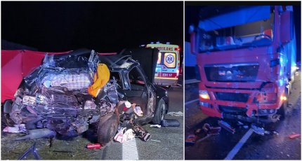 Au scăpat de iadul războiului, ca să moară spulberați de TIR. Fiat Stillo plin cu ucraineni, făcut praf pe un drum din Polonia