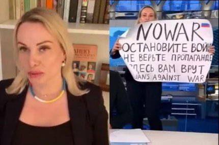 Marina Ovsiannikova, jurnalista rusă care a protestat în direct la TV, a fost angajată de o publicaţie germană