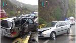 Accident cu cinci victime, după ce un șofer a pierdut controlul volanului şi s-a izbit de un parapet, în Vâlcea
