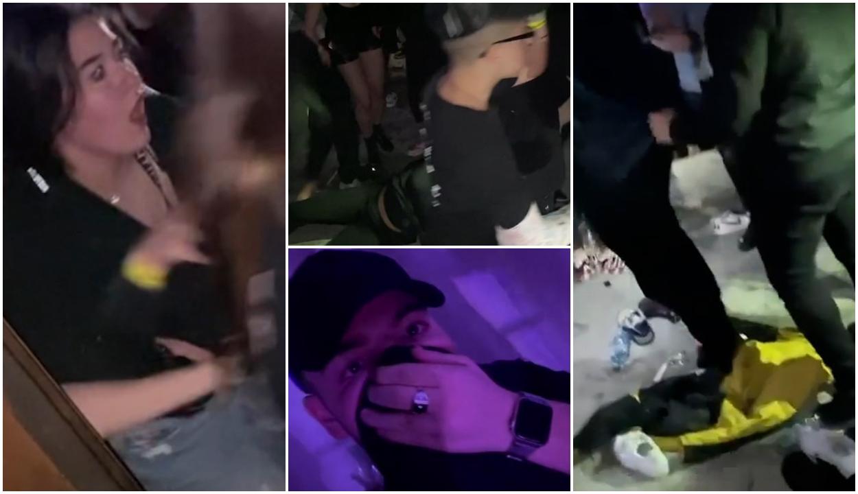 Filmul busculadei în care 300 de tineri au fost prinşi într-un club din Bucureşti.