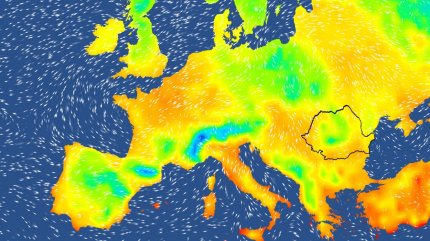 Harta temperaturilor în Europa