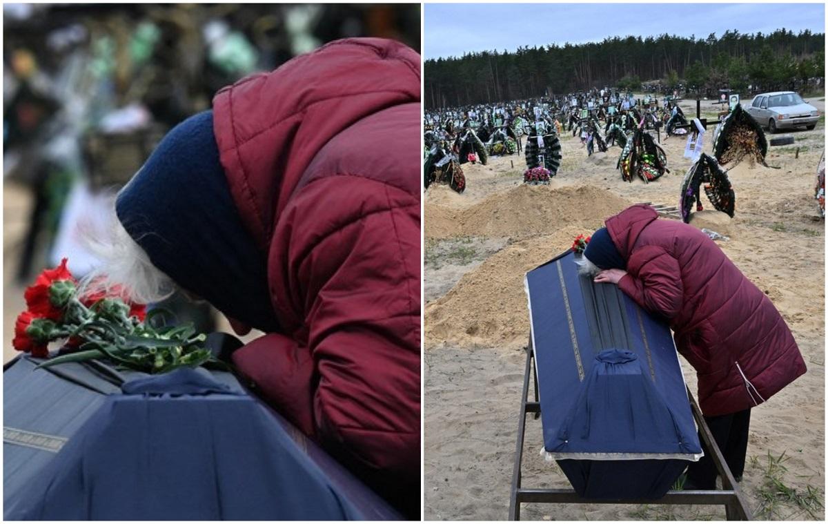Momentul în care o mamă ucraineană îşi ia rămas bun de la fiul ei Momentul în care o mamă ucraineană îşi ia rămas bun de la fiul ei