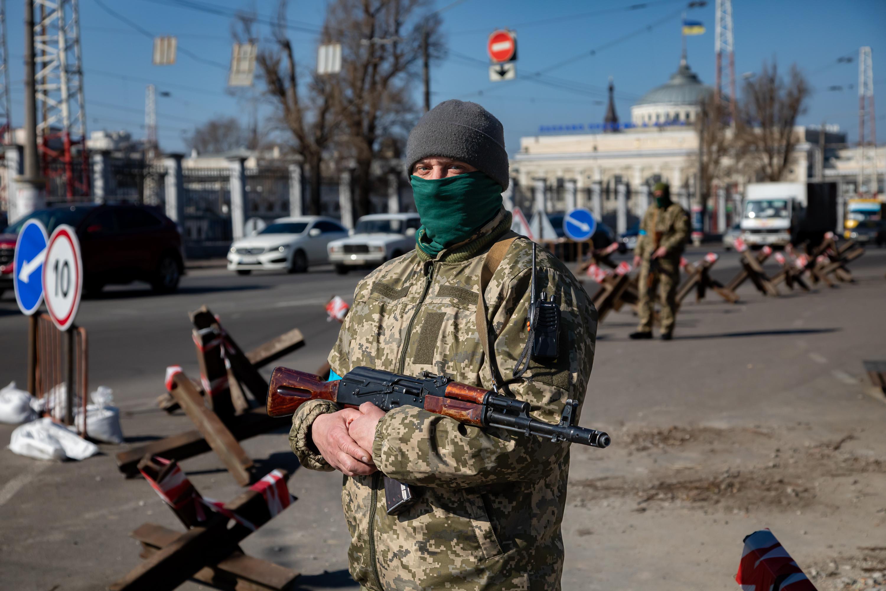 militar ucrainean în Odessa
