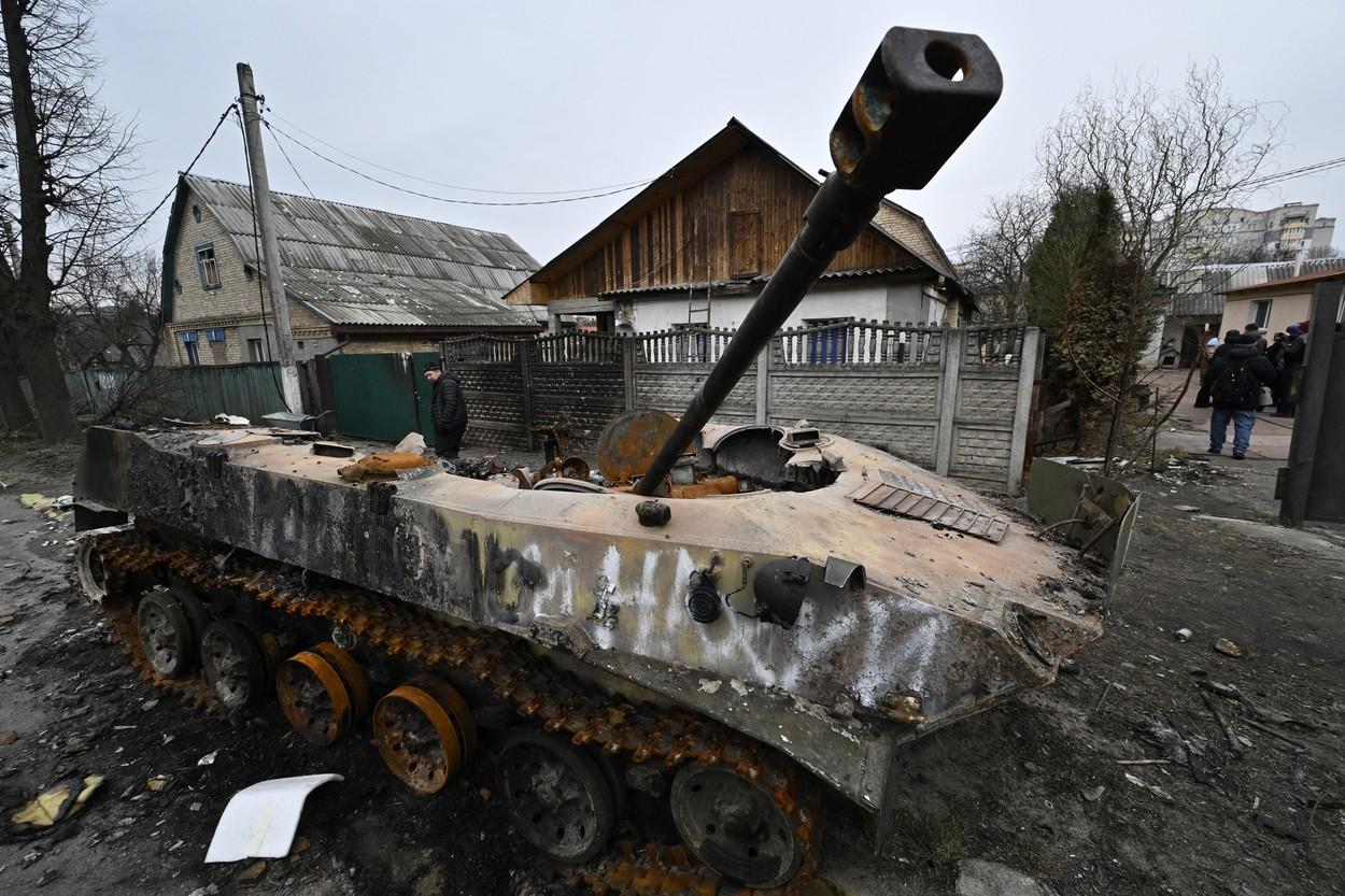 Tanc abandonat în Kiev