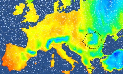 Harta temperaturilor în Europa