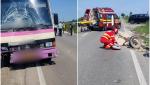 La un pas de tragedie. Un autocar a intrat în plin într-o căruţă la Pătrăuţi. Două persoane au fost rănite