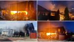 Un atelier de mobilă şi o locuință, mistuite de flăcări în Botoşani. Incendiul a fost vizibil de la câțiva kilometri distanță