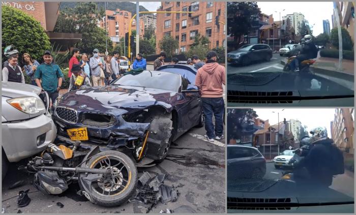 Un avocat de top din Columbia a intrat cu BMW-ul decapotabil în doi hoţi care tocmai îl jefuiseră la un semafor