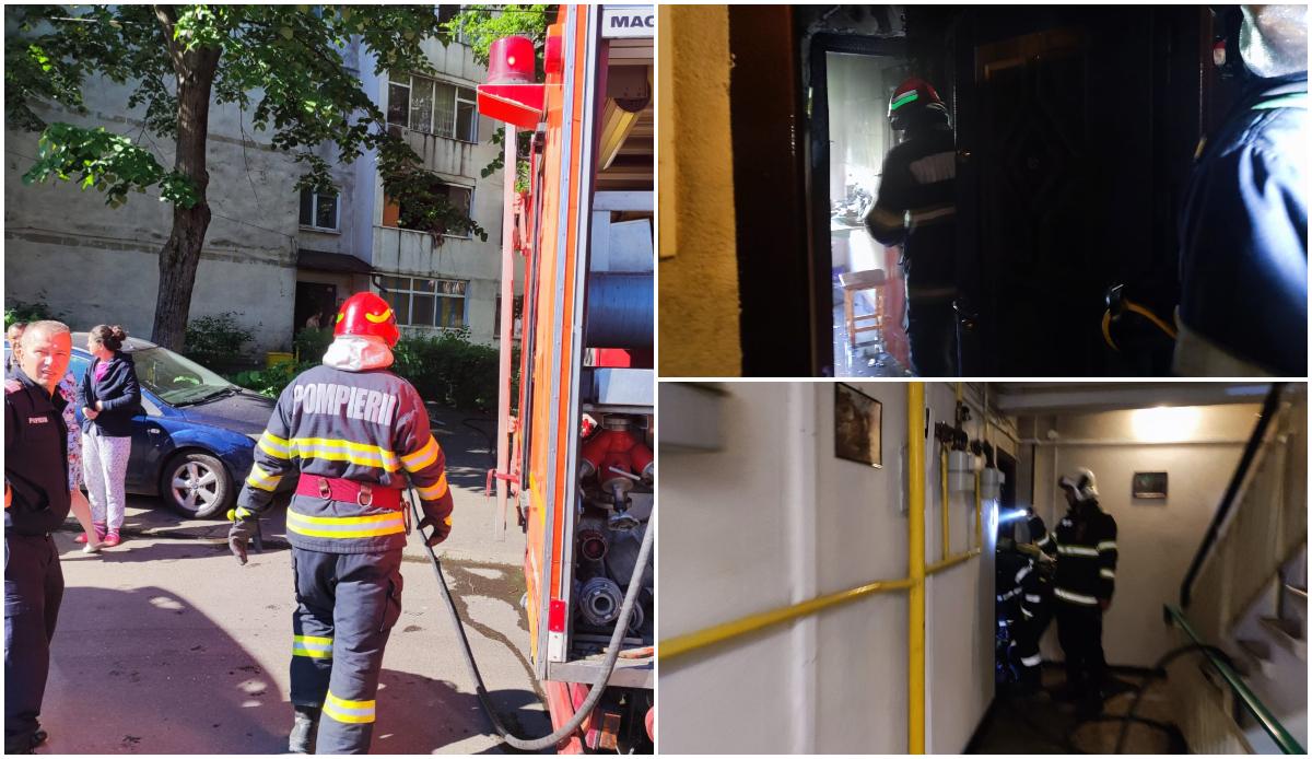 Explozie, urmată de incendiu, într-un apartament din Ploieşti, mai 2022