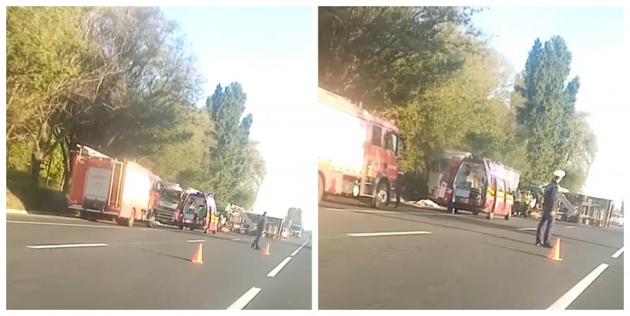 Traficul a fos trestricționat pentru două ore Traficul a fos trestricționat pentru două ore