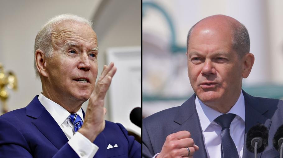 Joe Biden și Olaf Scholz președintele Joe Biden și cancelarul Olaf Scholz