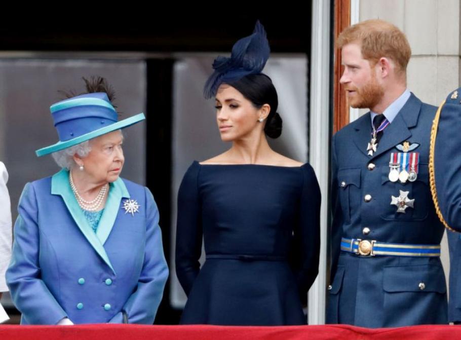 Prinţul Harry, Meghan Markle şi Regina Elisabeta a II-a Prinţul Harry, Meghan Markle şi Regina Elisabeta a II-a
