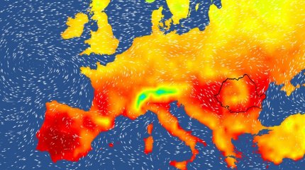 Harta temperaturilor în Europa