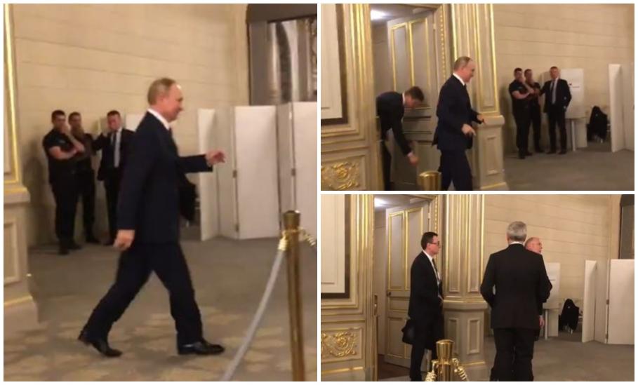 Putin, însoţit de 6 agenţi de pază la baie Putin, însoţit de 6 agenţi de pază la baie
