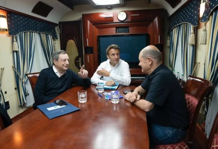 Klaus Iohannis, vizită la Kiev împreună cu Emmanuel Macron, Olaf Scholz şi Mario Draghi