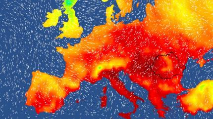 Harta temperaturilor în Europa