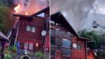 Incendiu de proporţii la o cabană turistică din Sibiu. 52 de copii şi adulţi au reuşit să fugă la timp din calea focului
