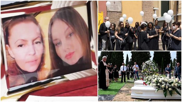 "Atâta durere, atâta furie. Un masacru de neiertat!". Gabriela și fiica ei Renata, ucise în Italia, au fost înmormântate împreună, în sicrie albe