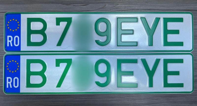 Primul număr de înmatriculare verde din România