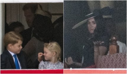 Prințul Harry și Meghan Markle au urmărit Jubileul Reginei dintr-un birou, fiind excluși de la balconul oficial