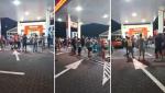 Mai mulți băcăuani s-au prins în horă la o benzinărie, în semn de protest față de prețul carburanților