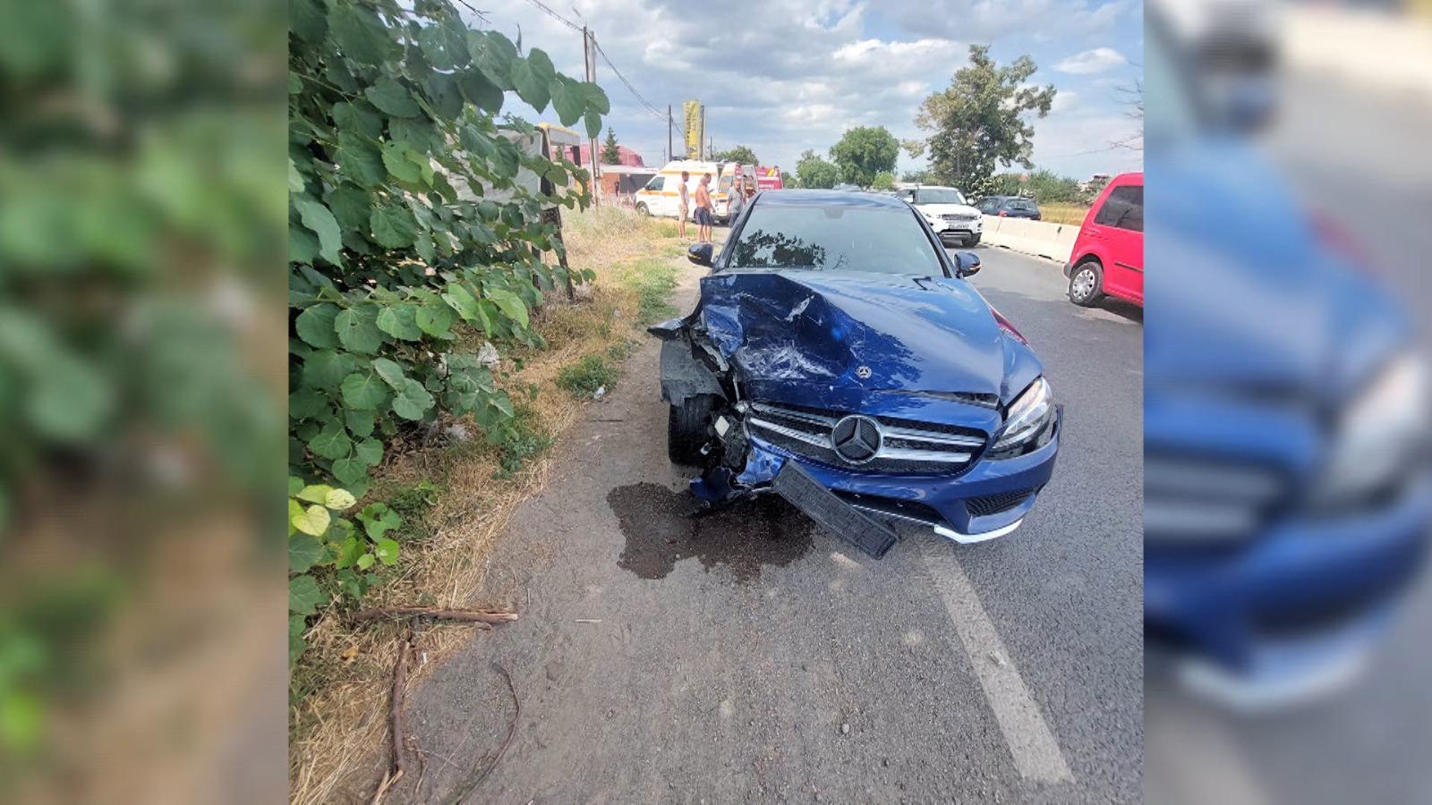 Accident în lanţ pe o stradă din Galaţi